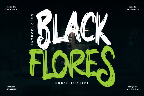 Black Flores: A Bold Display Font for Editorial Design
