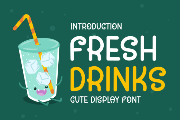 Discover Fresh Drinks: A Charming Display Font for Web Design