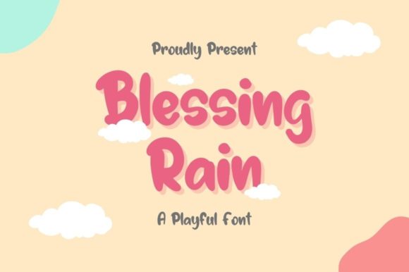 Exploring Blessing Rain: A Playful Font for Creative Branding