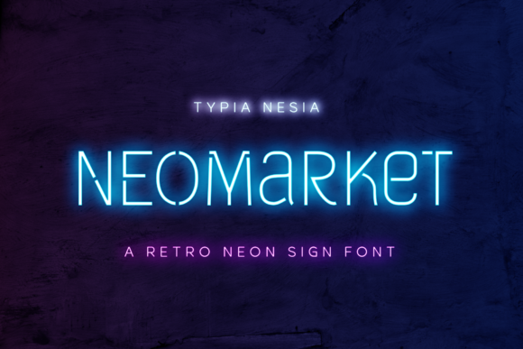 Neomarket: A Retro Neon Display Font for Modern Web Design