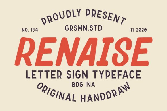 Renaise: A Vintage-Styled Display Font for Bold Campaigns
